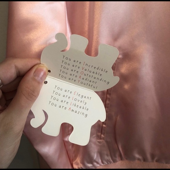 Ivory Ella Satin Pink Rose Bomber Jacket Large - Picture 4 of 6